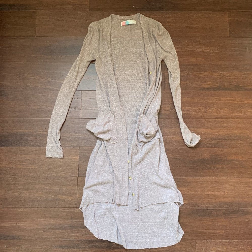 RIBBED THIN CARDIGAN